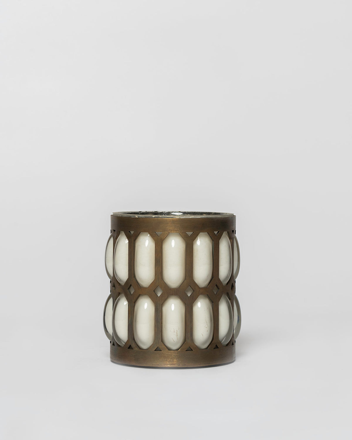 IRON + GLASS LANTERN - Poured Candle Bar